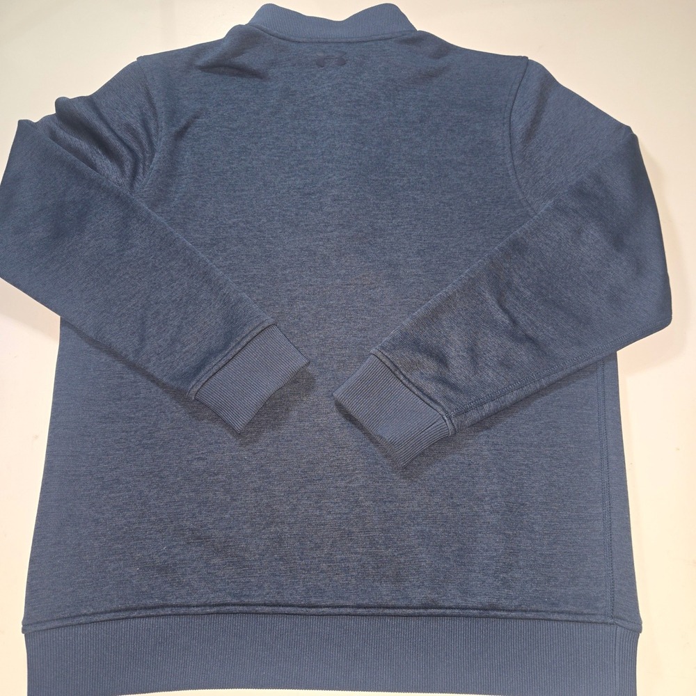 Under Armour Storm ColdGear Mens Medium Blue Heather Quarter Zip Pullover - Picture 2 of 8